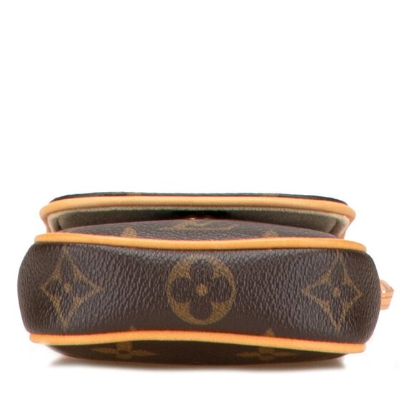 LOUIS VUITTON Brown Monogram Leather Pochette Shoulder Bag - Picture 3 of 9